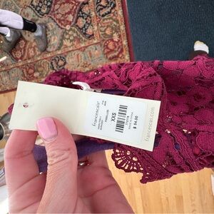 Francesca's Deep Red Lace Dress